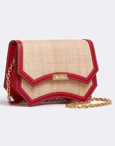 Shop Mark Cross Madeline Evening Raffia And Leather Clutch