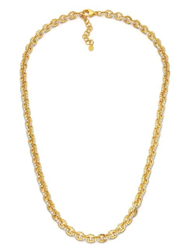 Shop Buddha Mama Diamond Link Necklace In Ylwgold