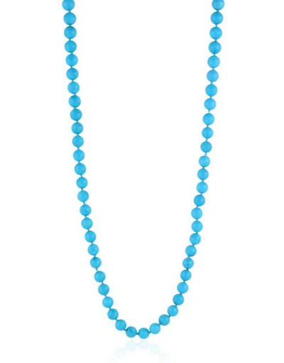 Shop Leigh Maxwell Sleeping Beauty Turquoise Bead Necklace In Ylwgold