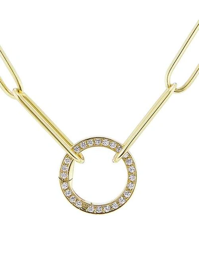 Shop Jenna Blake Diamond Clasp Necklace In Ylwgold