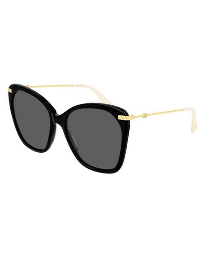 Shop Gucci Black Butterfly Sunglasses - Gg0510s In Blk/gld