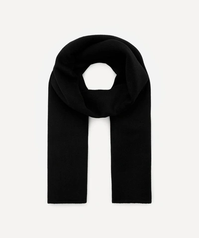 Shop Totême Long Double Wool-blend Scarf In Black
