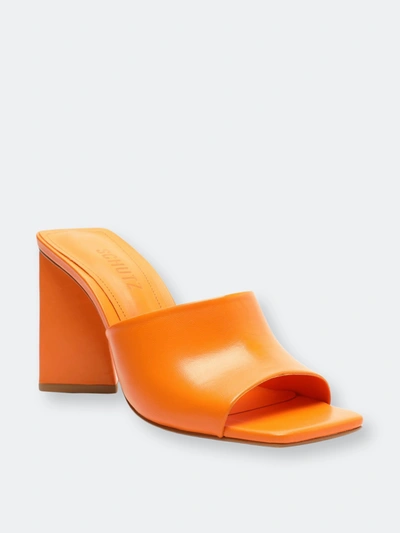 Shop Schutz Lizah Leather Sandal In Orange