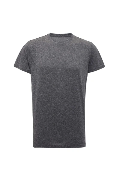Shop Tridri Tri Dri Mens Short Sleeve Lightweight Fitness T-shirt (black Melange) In Grey
