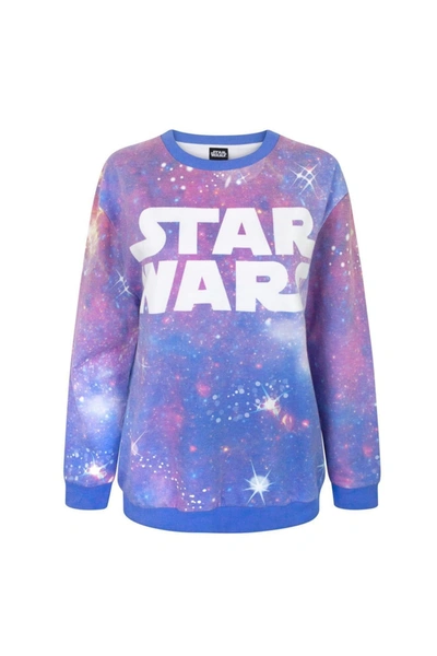Shop Star Wars Womens/ladies Cosmic Sublimation Sweatshirt (multicolored) In Blue