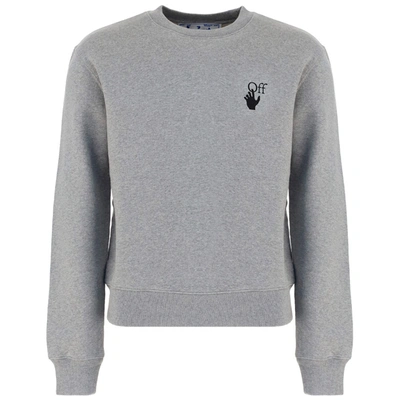 Shop Off-white Men's Sweatshirt Sweat   Arrow In Grey