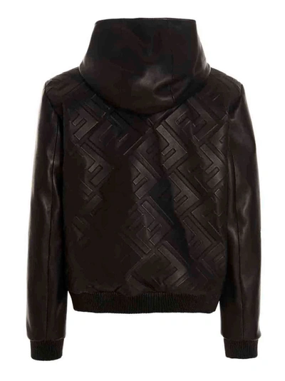 Shop Fendi Men's Brown Other Materials Outerwear Jacket