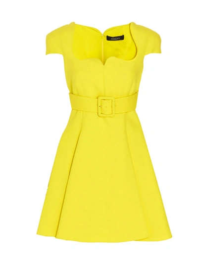 Shop Versace Women's Yellow Other Materials Dress