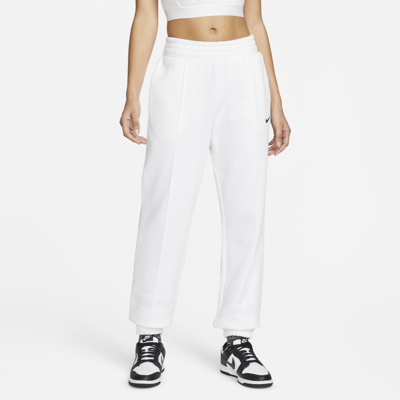 Shop Nike Sportswear Essential Collection Women's Fleece Pants In White,black