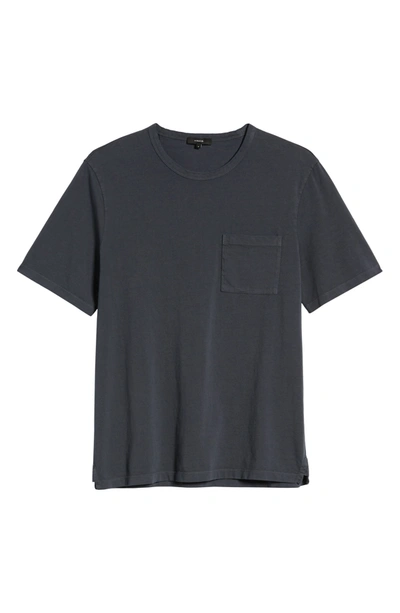 Shop Vince Solid T-shirt In Washed Black