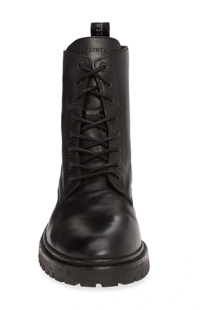 Shop Allsaints Tobias Plain Toe Boot In Black