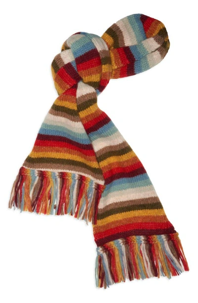 Shop Alanui Rainbow Mountains Alpaca & Wool Blend Scarf In Multicolor