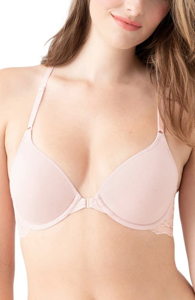 Shop B.tempt'd By Wacoal Front Close Underwire Racerback Bra In Rose Smoke