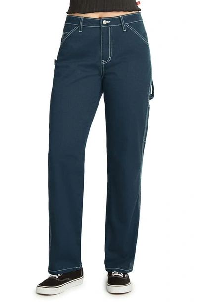 Shop Dickies Relaxed Fit Carpenter Pants In Airforce Blue