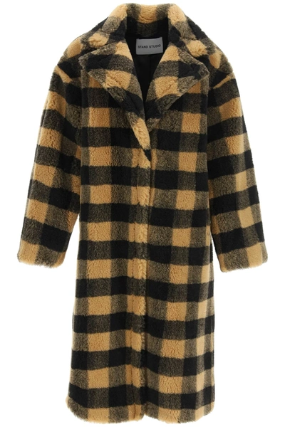 Shop Stand Studio Maria Faux Fur Coat In Brown,black