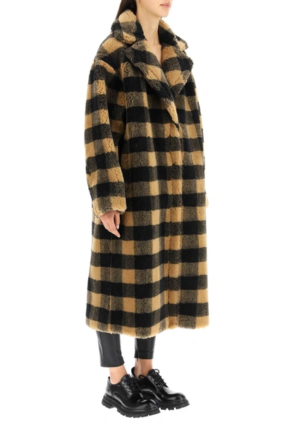 Shop Stand Studio Maria Faux Fur Coat In Brown,black