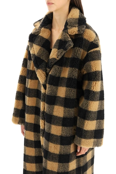 Shop Stand Studio Maria Faux Fur Coat In Brown,black