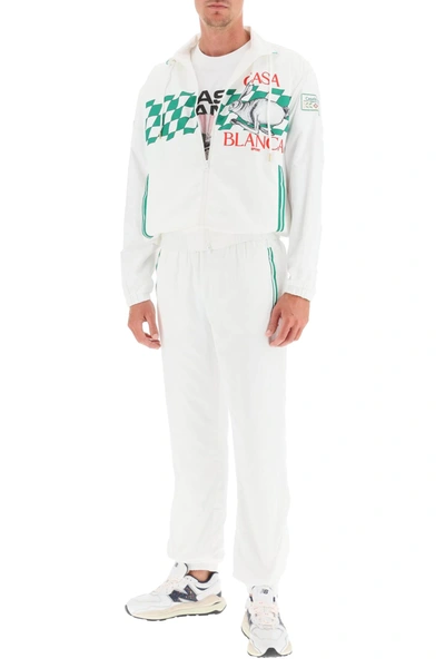 Shop Casablanca Casa Sport Tracksuiit Jacket In White,green,red