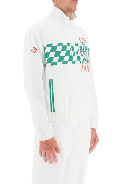 Shop Casablanca Casa Sport Tracksuiit Jacket In White,green,red