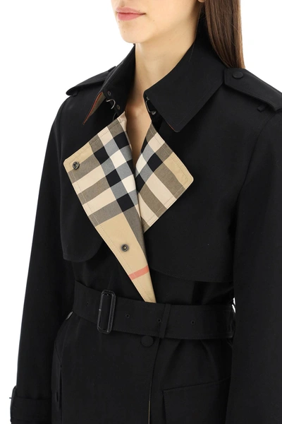 Shop Burberry Sandridge Trench Coat In Black