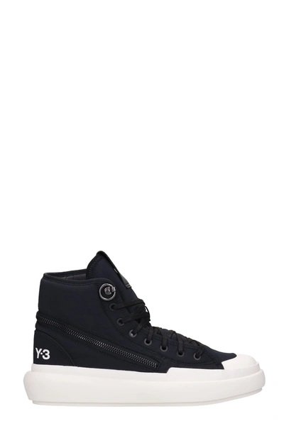 Shop Y-3 Ajatu Court Sneakers In Black Canvas
