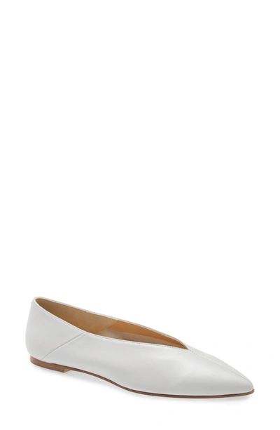 Shop Aeyde Moa Pointed Toe Flat In Grey