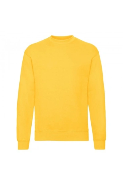 Shop Fruit Of The Loom Mens Classic 80/20 Set-in Sweatshirt (sunflower Yellow)