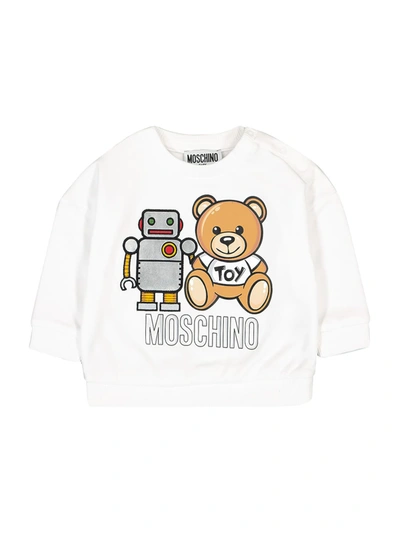 Shop Moschino Kids Sweatshirt In White