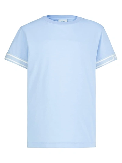 Shop Fendi Kids T-shirt For Boys In Blue