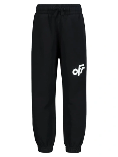Shop Off-white Kids Sweatpants For Unisex In Black