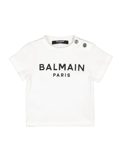 Shop Balmain Kids T-shirt For Girls In White