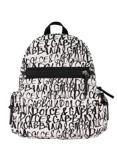 Shop Dolce & Gabbana Kids Backpack For Boys In White