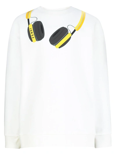 Shop Fendi Kids Sweatshirt For Boys In White