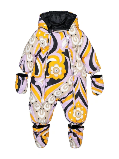 Shop Emilio Pucci Kids Overall For Girls In Purple