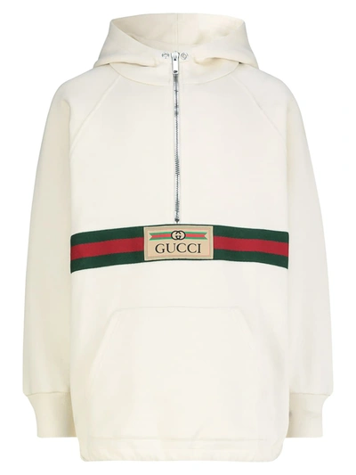 Shop Gucci Kids Beige Hoodie