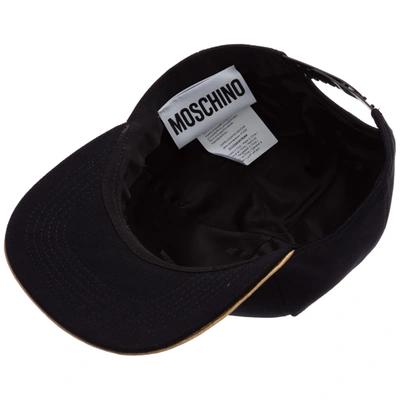 Shop Moschino Adjustable Men's Cotton Hat Baseball Cap   Double Question Mark In Black