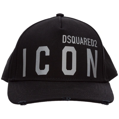 Dsquared2 Adjustable Men's Cotton Hat Baseball Cap  Icon In Black