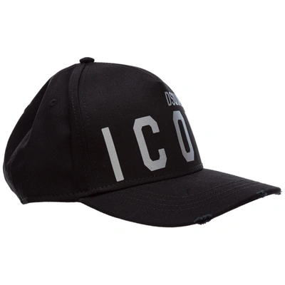 Dsquared2 Adjustable Men's Cotton Hat Baseball Cap  Icon In Black
