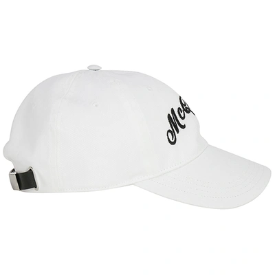 Shop Alexander Mcqueen Adjustable Men's Cotton Hat Baseball Cap In White