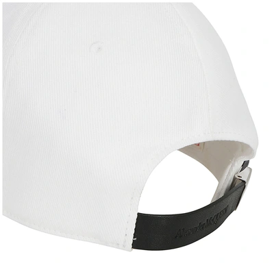 Shop Alexander Mcqueen Adjustable Men's Cotton Hat Baseball Cap In White