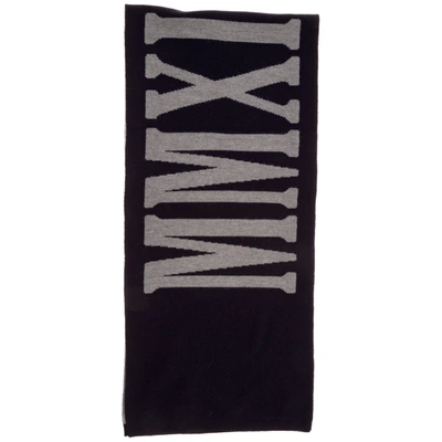 Shop Moschino Men's Wool Scarf In Blue