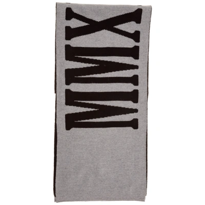 Shop Moschino Men's Wool Scarf In Grey