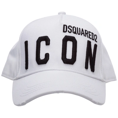 Shop Dsquared2 Adjustable Men's Cotton Hat Baseball Cap   Icon In White