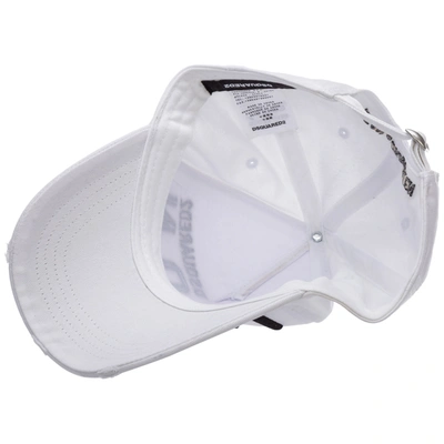 Shop Dsquared2 Adjustable Men's Cotton Hat Baseball Cap   Icon In White