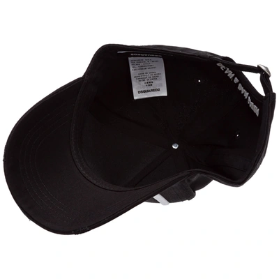 Shop Dsquared2 Adjustable Men's Cotton Hat Baseball Cap   Icon In Black