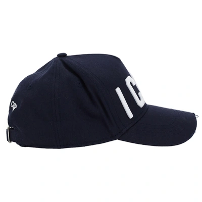 Shop Dsquared2 Adjustable Men's Cotton Hat Baseball Cap  Icon In Blue