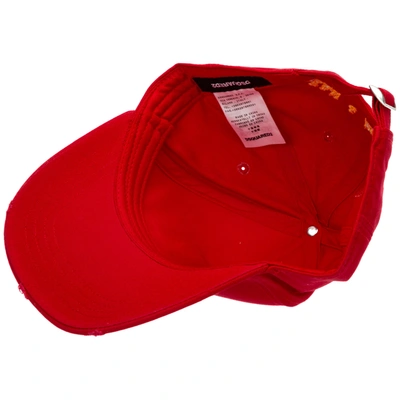 Shop Dsquared2 Adjustable Men's Cotton Hat Baseball Cap Baseball In Red