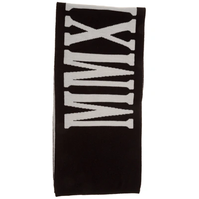Shop Moschino Men's Wool Scarf In Black