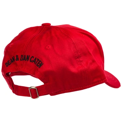 Shop Dsquared2 Adjustable Men's Cotton Hat Baseball Cap In Red