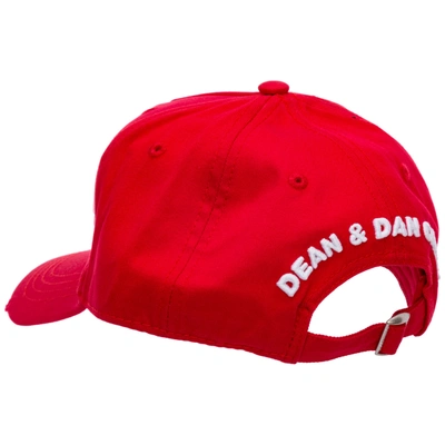Shop Dsquared2 Adjustable Men's Cotton Hat Baseball Cap In Red